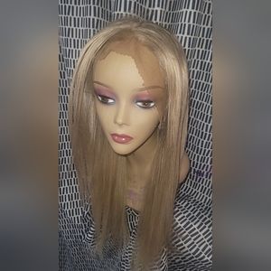 24inch human hair 8n blonde 13x4wig 10a hair